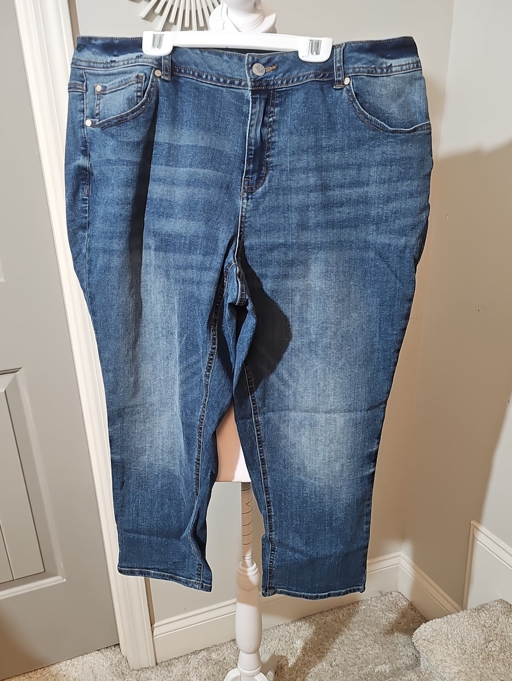 Cato Dark Blue Faded Cropped Jeans